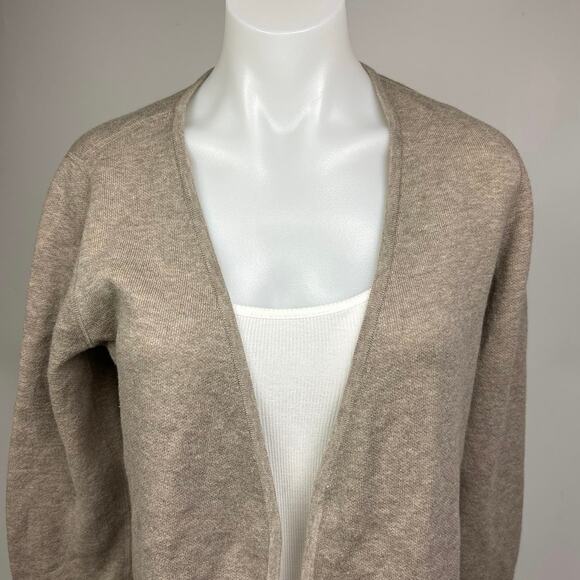 Apt 9 Beige Tan Open Front Long Sleeve Cozy Knitwear Cardigan Sweater Size M - Picture 4 of 7